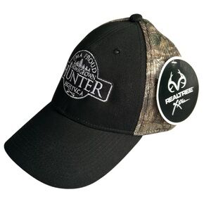 Realtree Xtra Camouflage and Black Hunter Baseball Style Hat Adjustable OS New